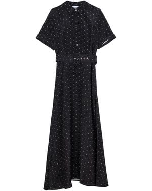 Bel Cashmere Monaco Silk Dress With Dots - Black