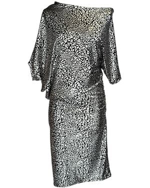 Jennafer Grace Chrome Leopard Angle Dress - Grey
