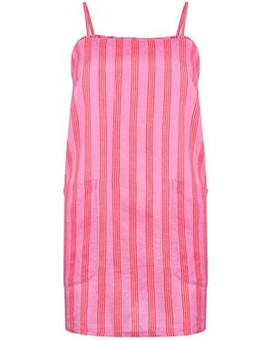SUNSHINE TIENDA Orchid Pinstripe Grotto Dress - Pink