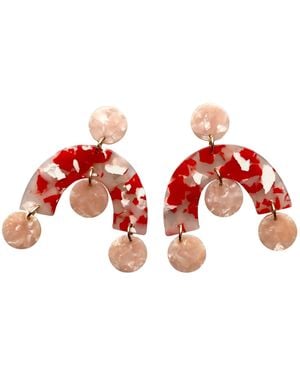 CLOSET REHAB Arch Drop Earrings - Red