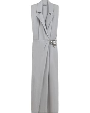Nocturne Embellished Belt-Detail Maxi Dress - Gray