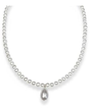 Leni James The Seraphina Pearl Necklace - Metallic