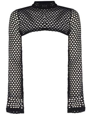 No'design Mesh Sheer Bolero - Black