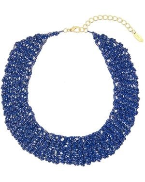 Saachi Crochet Chain Short Necklace - Blue