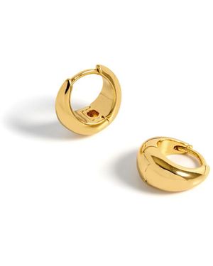 Potoska Mini Pebble Hoop Earrings - Metallic