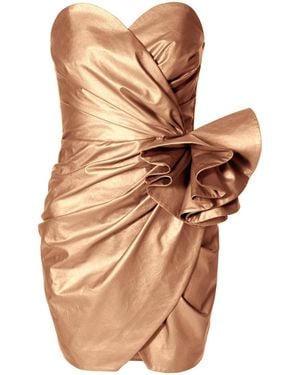 AGGI by HALEWSKI Alessandra Royal Mini Strapless Dress - Brown