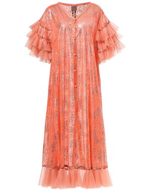 By Moumi Angelica Dress Neon - Pink