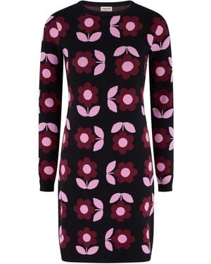 Sugarhill Ren Knitted Short Dress Daisy - Red