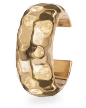 Zohreh Wide Hammered Ear Cuff 14K Vermeil - Metallic