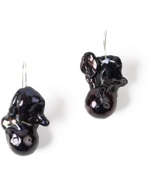 The Link Between Muse Baroque Hook Earring - Black