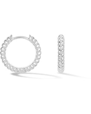 Dower & Hall Twist Huggie Hoops - Metallic