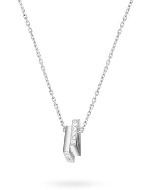 Meulien Double Mini Triangle Necklace - Metallic