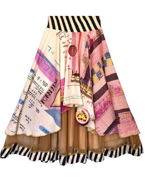 Ipng Design Skirt Shiffon Summer Maths Shake - Pink