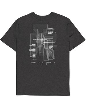 Anchor and Crew Dark Heather Gustatory Tokyo Coffee Scene Organic Cotton Embroidered T-Shirt - Black