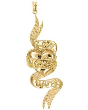 Zoe & Morgan Who Loves Wins Charm - Metallic