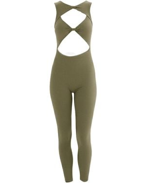 Revyve Active Neutrals Revyve Peek-A-Boo Jumpsuit - Green