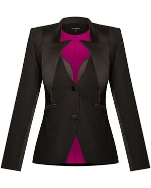 Tia Dorraine Femme Fatale Tailored Blazer - Black