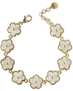POPORCELAIN Porcelain Daisy Cluster Bracelet - Metallic