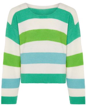 INGMARSON Striped Dropped Shoulder Top - Green