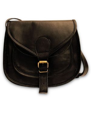 VIDA VIDA Leather Saddle Bag Medium - Black