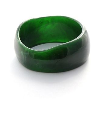 Hye Jane Jewelry Moss Resin Forma Bangle - Green