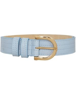 BeltBe Arch Metal Buckle Leather Belt - Blue