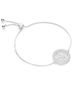Seven Saints Sri Yantra Supreme Manifestor Bracelet, Rhodium - White