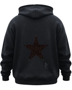 Aura & Co Nyc Star Hoodie Glitter - Blue