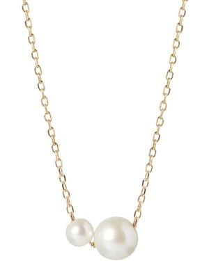 Muru Connected Pearl Necklace - Metallic