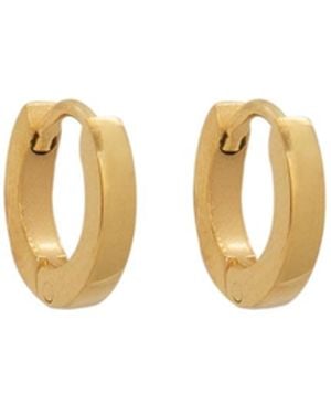 A Weathered Penny Huggie Hoops - Metallic