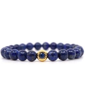 Shar Oke Lapis Lazuli & Stainless Steel Evil Eye Bracelet - Blue