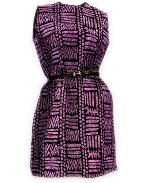 Chuks Collins Ajah New Collection Drop2- A-Line Shift Dress - Purple
