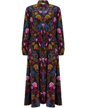 Sugarhill Dottie Maxi Shirt Dress Jungle - Red