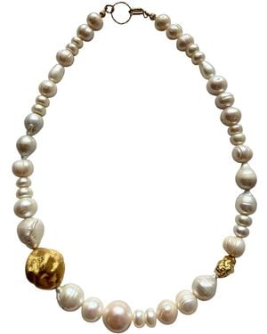 Larsuu Pearl Necklace - Metallic