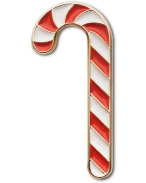 Make Heads Turn Enamel Pin Christmas Candy Cane - Red