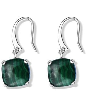 FV Jewellery La Stele Malachite Dome Earrings - Green