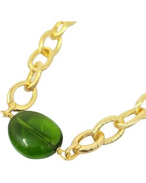 Sophelia Peridot August Birthstone Statement Pendant Necklace - Green