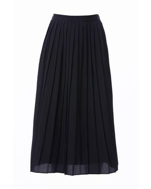Carloslines Pleated Midi Skirt - Blue