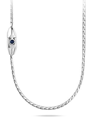 AWNL Sapphire Clasp Chain Necklace - Metallic