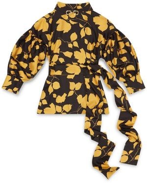 Amanda Thompson Couture Wren Blouse And Floral - Yellow