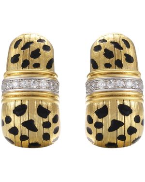 Onewildone Just Do You Leopard Earrings - Metallic