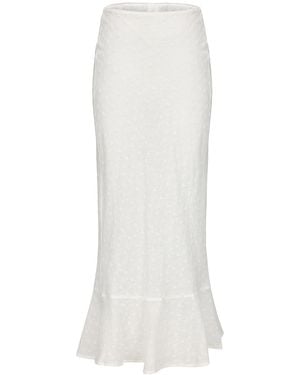 NUAJE NUAJE Flare-Hem Bias Skirt - White