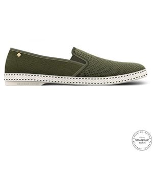 Rivieras Classic Canvas & Mesh Slip-On Loafer - Green