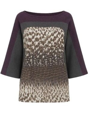 Conquista Animal Print & Panelled Mini Dress - Multicolour
