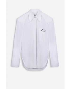 Nocturne Waist Tie Accessory Shirt - White