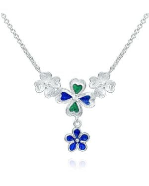 Far East Jewelry Handmade Spring Elf Necklace & Enamel - Blue