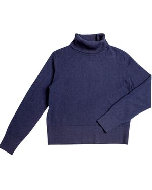 Porridge Knitwear Cashmere Anne Poloneck - Blue