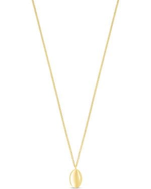 Esterah Oval Pendant Necklace - Metallic