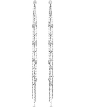 SALLY SKOUFIS Bold Minx Earring With Made Diamonds - White