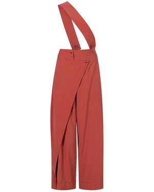 Clothes by Locker Room Suspender Jumpsuit With Open-Back - Red